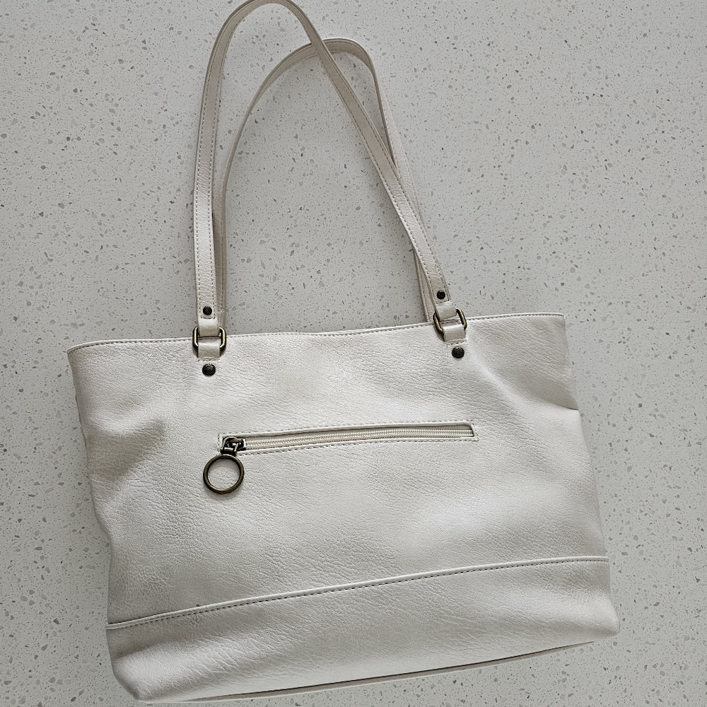 Sakroots Lasercut Shoulder Tote Bag Boho Cream Off Wh… Gem